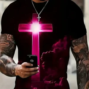 Cross Jesus 3D Printed Men's T-Shirt